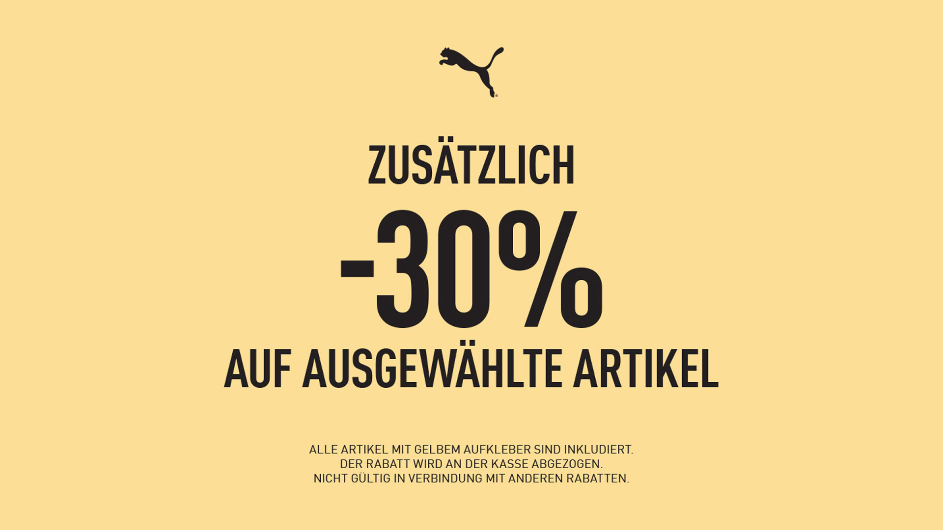 Puma Special: vom 26. März bis 13. April 30 Prozent Rabatt auf ausgewählte Artikel