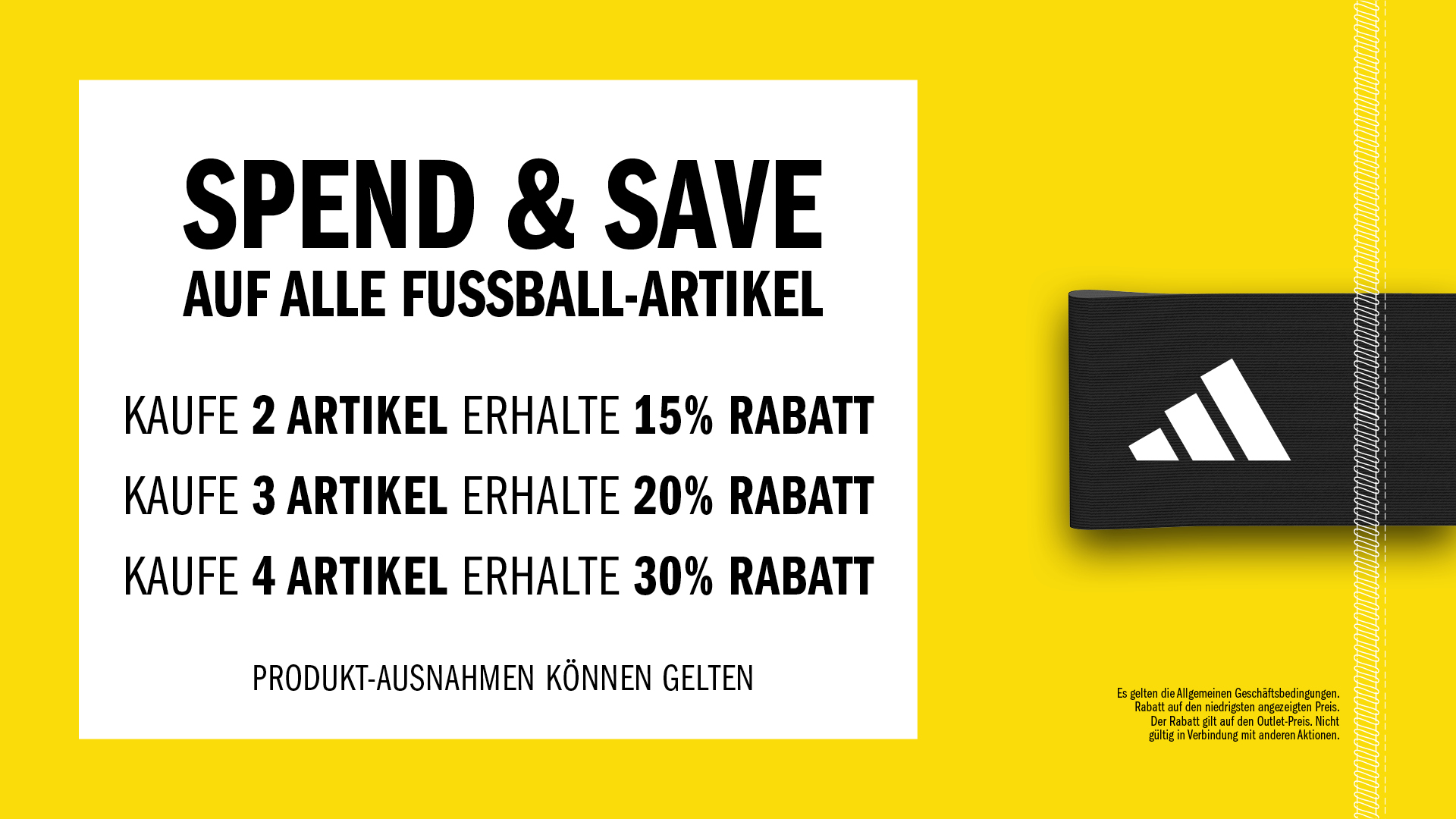 Adidas: Vom 15. Mai bis 27. Mai – SPEND & SAVE: Bis zu 30% Extra-Rabatt auf Fussball-Artikel!