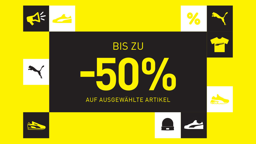 Puma: Vom 1. bis 15. Oktober bis zu 50 Prozent Rabatt